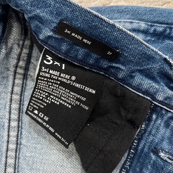 3x1 denim high rise cutoff shorts size 27 - Picture 3 of 5